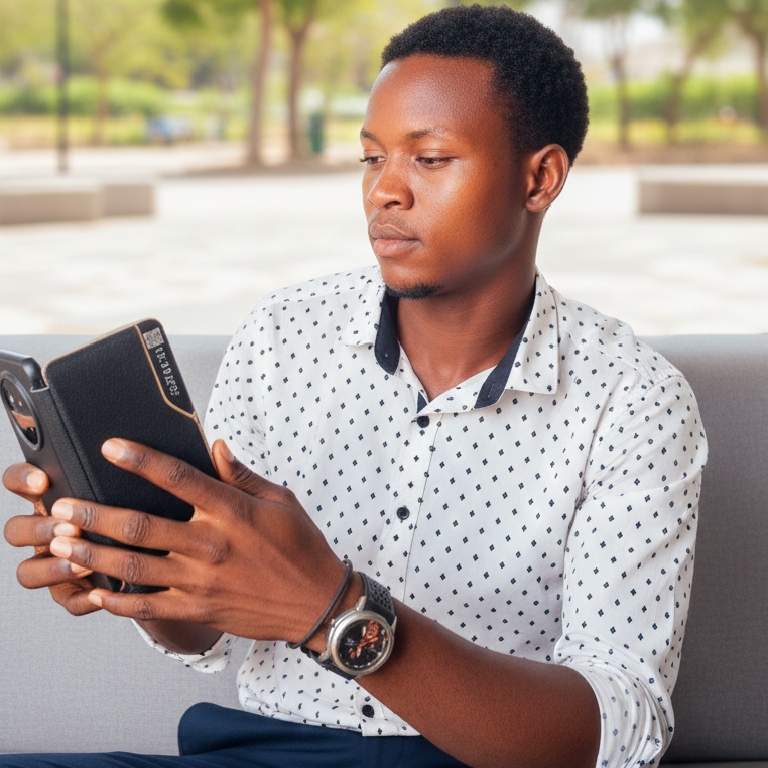 Eratus Djamnone travaillant sur un projet de développement